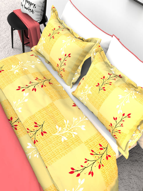 The White Moss Denmark Double bed 100% cotton bedsheet with 2 pillow covers